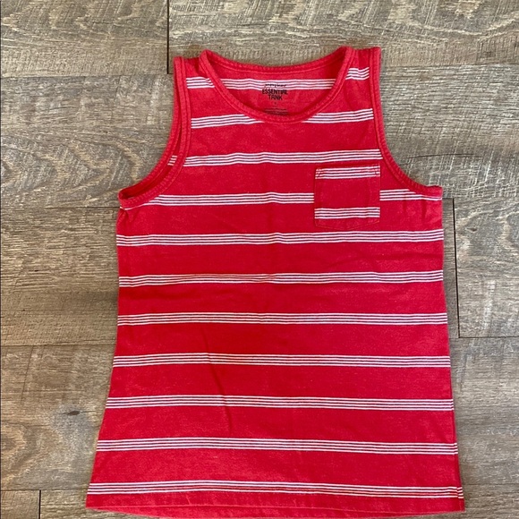 Red and White Striped Tank Top with Nautical Flair - Picture 1 of 4